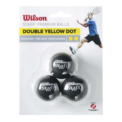 Balles squash Wilson Staff Squash 3 Ball Double Dot - Taille :2 balls