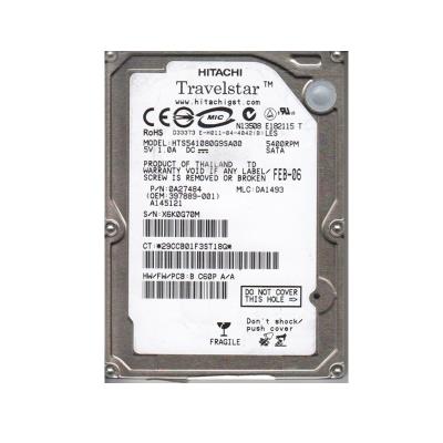 Disque Dur 80Go Sata 2.5 Hitachi Hts541080G9Sa00 5400Rpm 8Mo PC Portable