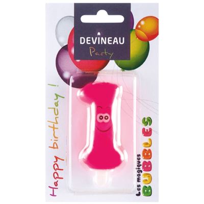 DEVINEAU 1506001 Bougie Effet Fluo N°1 Rose/Vert