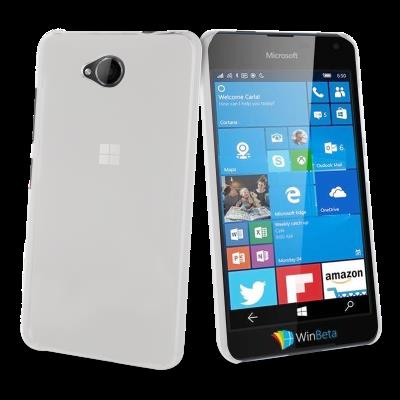 Muvit Crystal Case - Achterzijde behuizing voor mobiele telefoon - transparant - voor Microsoft Lumia 650
