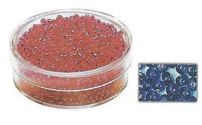RAYHER Rocailles 2mm avec garniture argent - Bleu fonc&eacute; 
