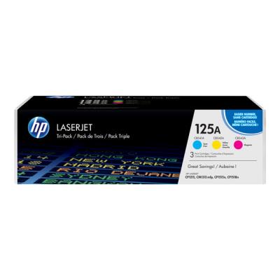 HP 125A Tri-pack - 3 - geel, cyaan, magenta - origineel - LaserJet - tonercartridge (CE259AM)