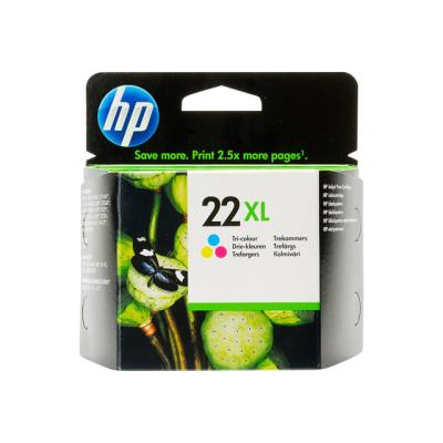 HP 22XL - hoog rendement - kleur (cyaan, magenta, geel) - origineel - inktcartridge