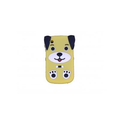 Coque silicone pour Blackberry 8520 curve chien jaune+ film protection ecran offert