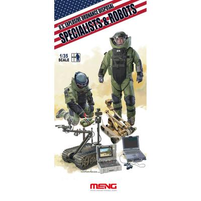 Figurines pour maquette : Ensemble déminage US Army : Démineurs et robots Meng