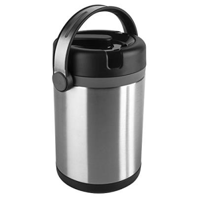 Emsa 509245 mobility- récipient alimentaire isotherme, 1.7l, 2 compartiments, 100% hermétique, acier/noir/anthracite