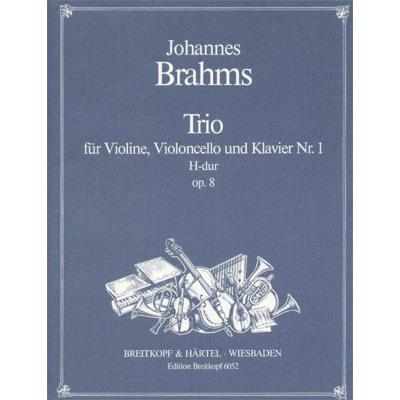 Partitions classique EDITION BREITKOPF BRAHMS JOHANNES - KLAVIERTRIO NR.1 H-DUR OP.8(2) - VIOLIN, CELLO, PIANO Ensemble mixte