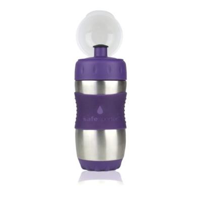 KID BASIX - KB263 - GOURDE EN INOX AVEC SILICONE - VIOLET - 350 ML