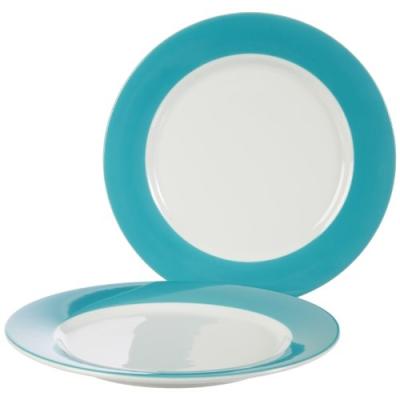 kahla pronto 57c184a72216c lot de 2 grandes assiettes bleu pétrole