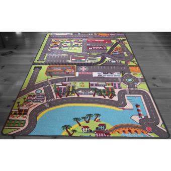 Tapis de jeu enfant - Circuit de voiture - Ville - 145 x 200 cm