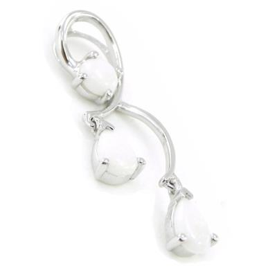 Les Trésors De Lily [I8904] - Pendentif Argent 'Déesse Opale' blanc