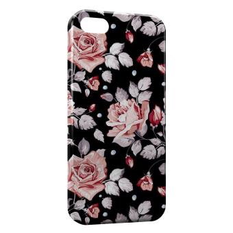 coque iphone 7 fleur rose rouge