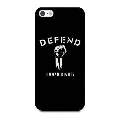 Defend Paris coque noire Human right pour iPhone 4 / 4S