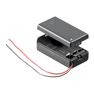 Battery holder , 1x 9 volt block closed housing version with switch
