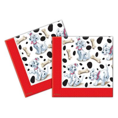 20 serviettes papier 101 Dalmatiens taille unique