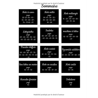 Cahier d’activités séniors: 99 jeux pour stimuler la mémoire mots mêlés mots croisés labyrinthe … Grand format – Gros caractères Carnet d'activités senior Sudoku 