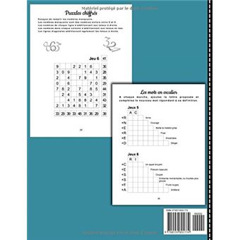 Jeux de Mémoire Seniors : Entretenir son cerveau - 90 pages Format 21,5 x  21,5 cm aucun - broché - aucun - Achat Livre