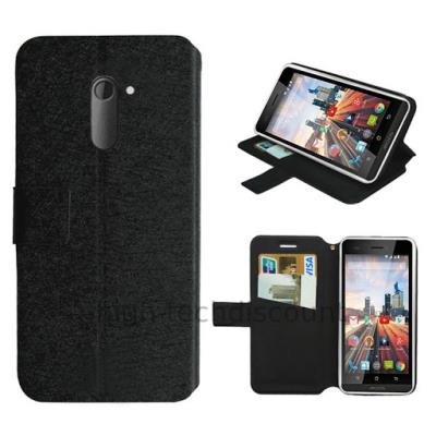 Housse etui coque pochette portefeuille pour Archos 50c Neon  - NOIR