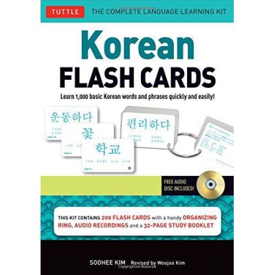 Korean Flash Cards Kit: Learn 1,000 Basic Korean Words and Phrases Quickly and Easily! (Hangul & Romanized Forms) (Audio-CD Included) - [Version Originale]