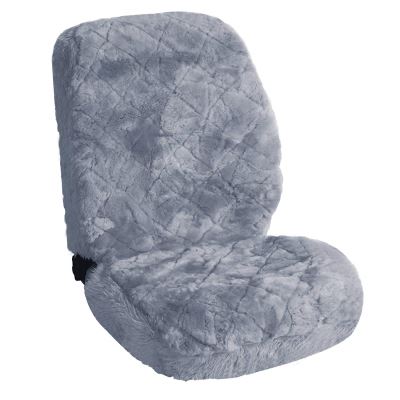 WOLTU AS7334sb Housse de siège de Voiture Universelle en Peau d'agneau,siège Housse en Peau de Mouton,Couverture de siège Avant du Laine,Argent