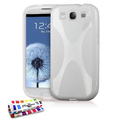 Coque Souple ORIGINALE Ultra Fine Blanc , Le X,  Premium de MUZZANO pour SAMSUNG I9300