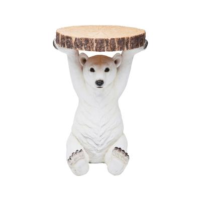 Table d appoint gorille kare design ours polaire blanc