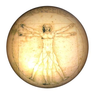 Presse papier en verre par Léonard de Vinci