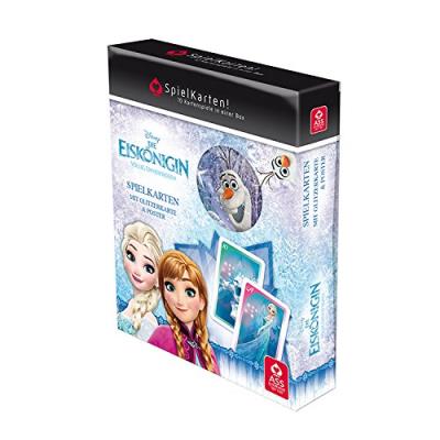 Ass altenburger 22577501 - cartes à jouer, la reine des neiges, bleu/blanc