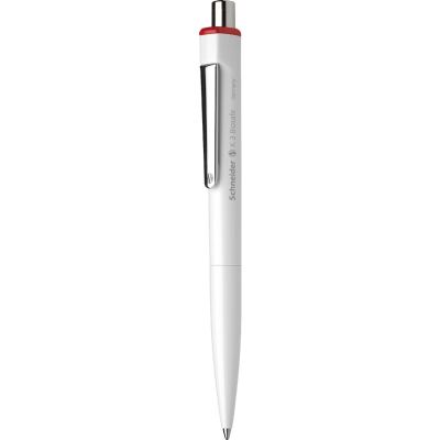 SCHNEIDER - stylo à bille rétractable K3 blanc, couleur de l'encre: rouge, largeur d'écriture: M -3272