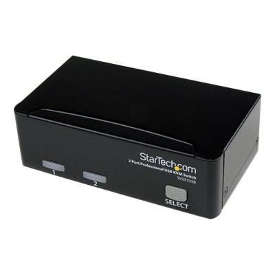 StarTech.com 2-poort Professionele USB KVM-Switch met Bekabeling - KVM-schakelaar - 2 poorten - desktop