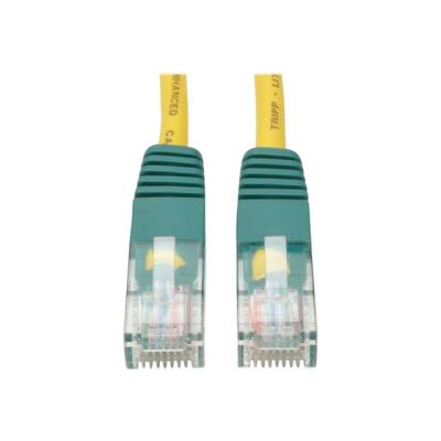 Tripp Lite 10ft Cat5e Cat5 Molded Snagless Crossover Patch Cable RJ45 Yellow 10' - kruiskabel - 3 m - geel