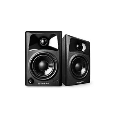 M-Audio AV 32 | Pack de 2 Enceintes de monitoring actives compactes - Système d'enceintes de bureau de référence pour création multimédia professionnelle
