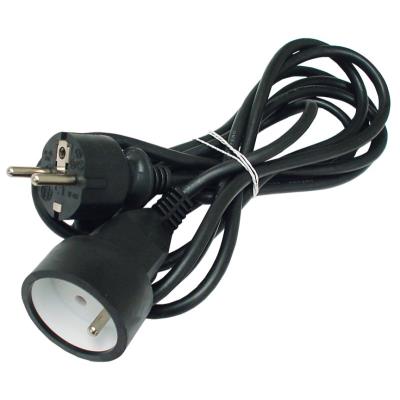 Rallonge électrique 2P+T 3G1.5 protection enfant 1.80m noir