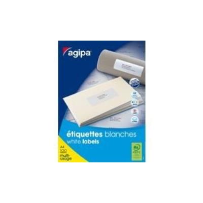 Etiquettes blanches format105x48 par 1200 étiquettes apli a118998