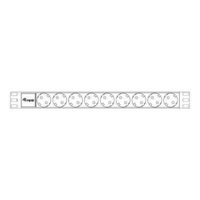 Digital Data Communications Argent Equip - Unité De Distribution Secteur (Rack-Montable) - Ca 250 V - 3.5 Kw - Connecteurs De Sortie : 9 - 1U - 19"