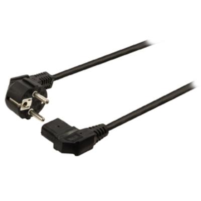 Câble dalimentation schuko mâle coudé - iec-320-c13 coudé 10.0 m noir valueline