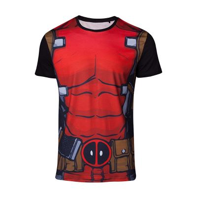 Deadpool Hommes T-shirt Rouge Lookalike Marvel