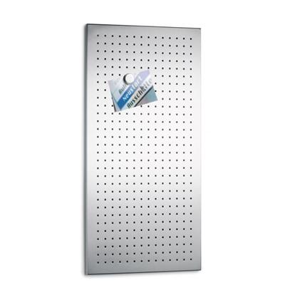 Tableau magnétique perforé MURO en Inox mat - 40 x 80 cm