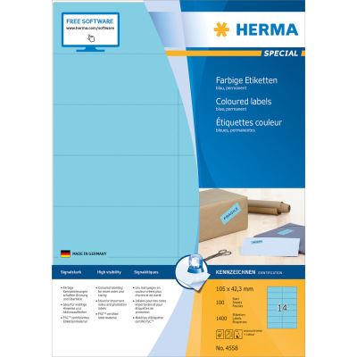 herma herma etiquette universelle special, 105 x 42,3 mm, bleu noir