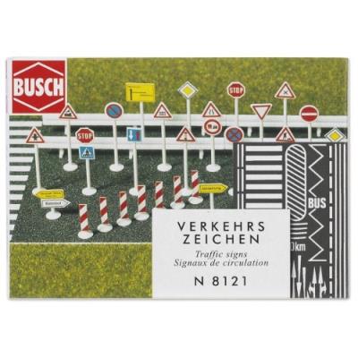 Busch environnement - bue8121 - modélisme ferroviaire - panneau de signalisation routière