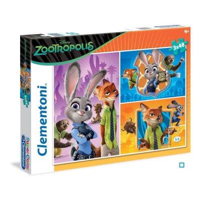 Zootopia puzzle 3 x 48p clementoni 25213.8
