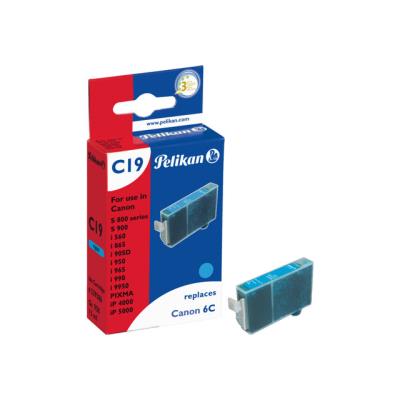 Pelikan C19 - cyaan - inkttank (alternative for: Canon BCI-6C)