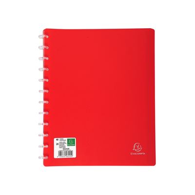 Exacompta - Protège-documents Polypropylène - 40 Vues détachables - Rouge