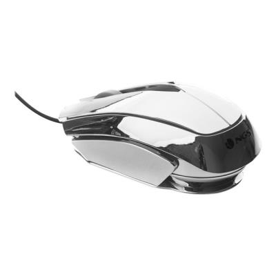 NGS Ice - muis - USB - zilver, semi-transparant
