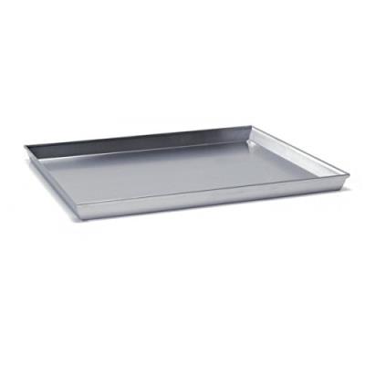 Ballarini 7044.35 plat à four rectangulaire - angles évasés avec bord en aluminium brut - 35 x 28 cm