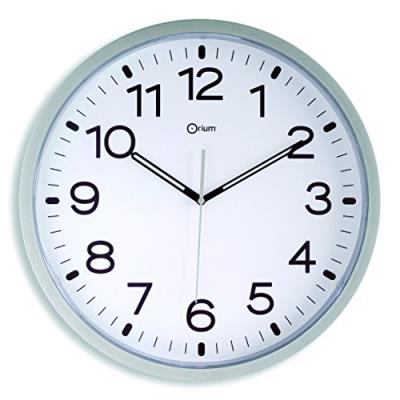 Orium 11700 Pendule Quartz Argent Diamètre 40 cm