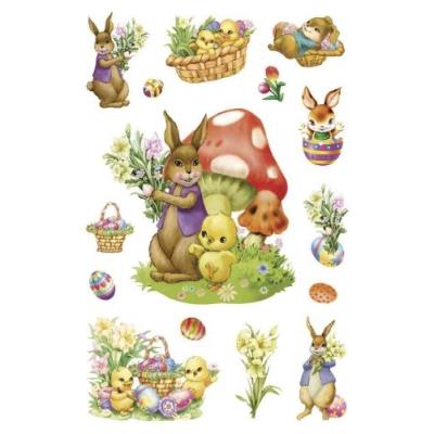 Herma stickers de paques magic lapins nostalgiques 1 feuilles 15 stickers 6418