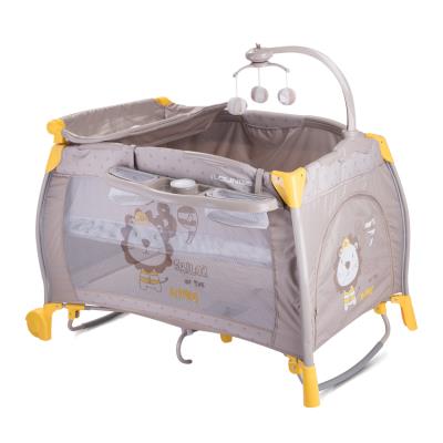 Lit parapluie bébé pliant ILOUNGE à bascule Beige