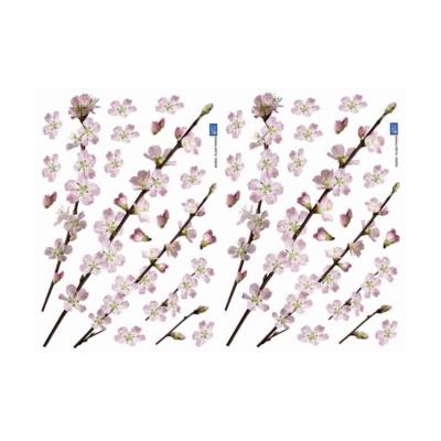 POMMIER Stickers muraux fleurs 2 planches 21x29.7cm
