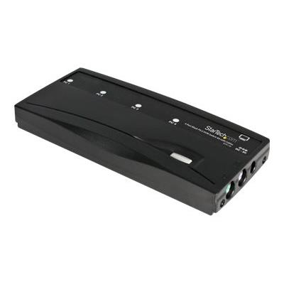 StarTech.com StarView 4-Poort PS/2 KVM-switch Set met Kabels Zwart - KVM-schakelaar - 4 poorten - desktop